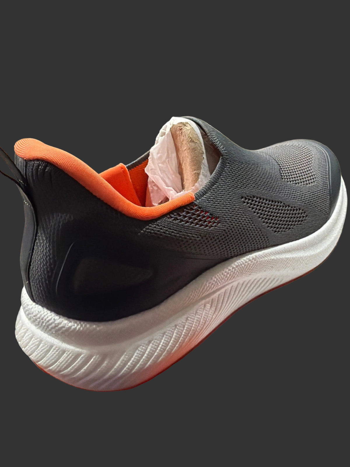 Men’s Gray Knit Slip-On Athletic Walking Shoes