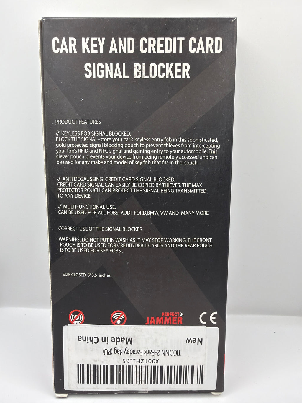 TICONN Car Key & Credit Card Signal Blocker Pouches – 2 Pack