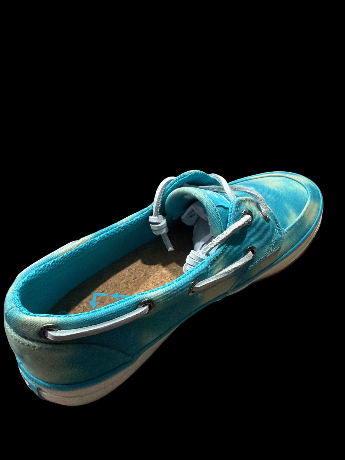 Sperry Women’s Turquoise Tie-Dye Canvas Boat Shoes
