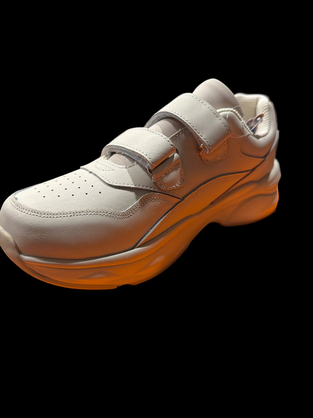 Women’s White Dual-Strap Chunky Comfort Sneakers