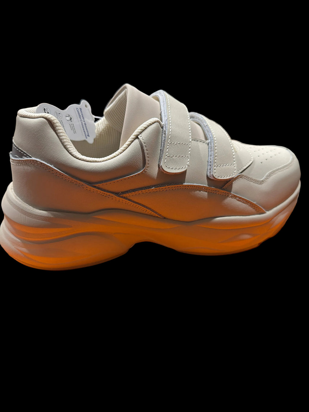 Women’s White Dual-Strap Chunky Comfort Sneakers