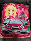 Kids Pink Fairy & Cartoon Car Backpack – School Bag