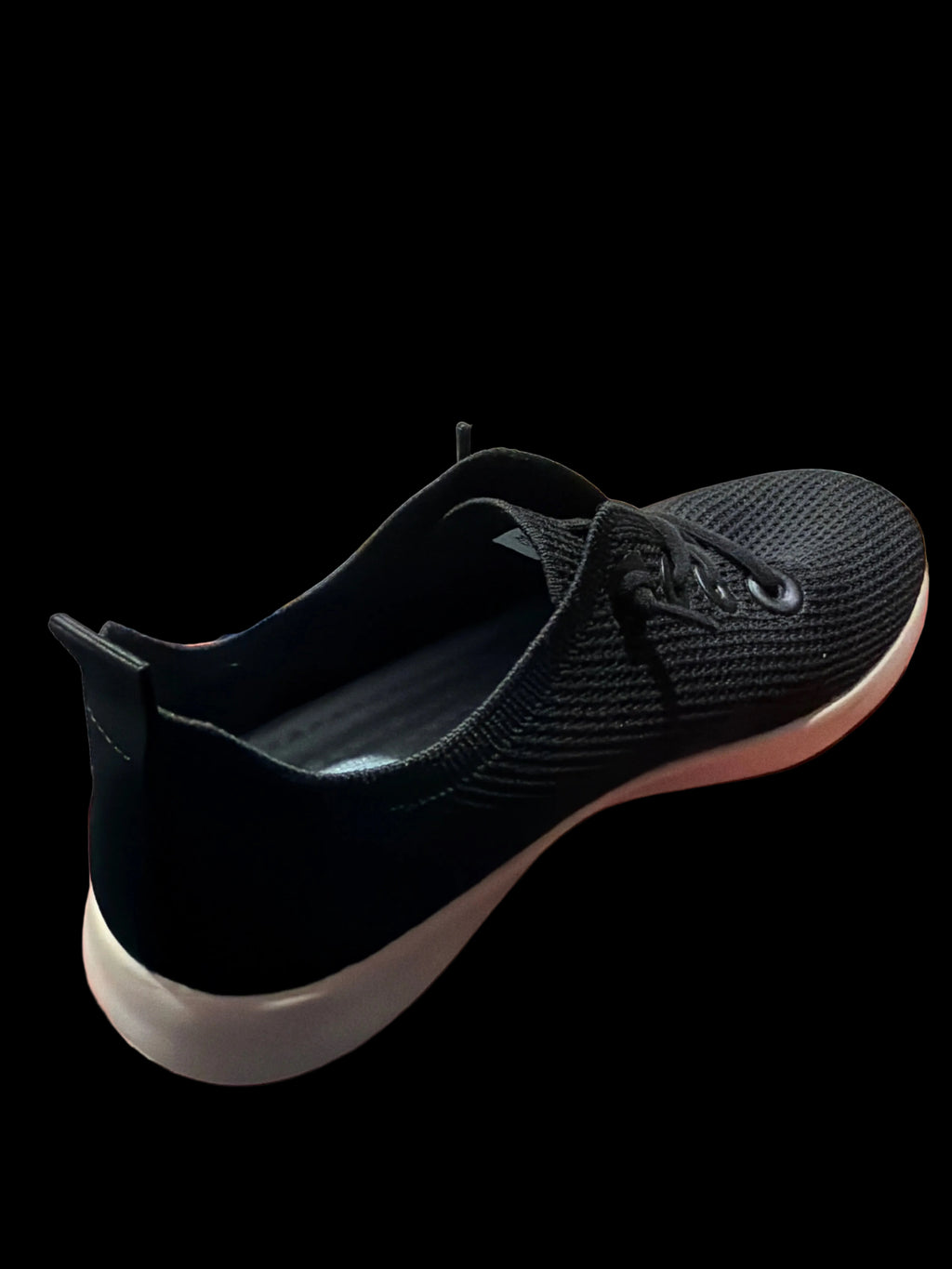 Women’s Black Knit Slip-On Athletic Sneakers