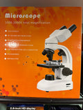 Binocular Compound Microscope 100X–2000X with LED Illumination
