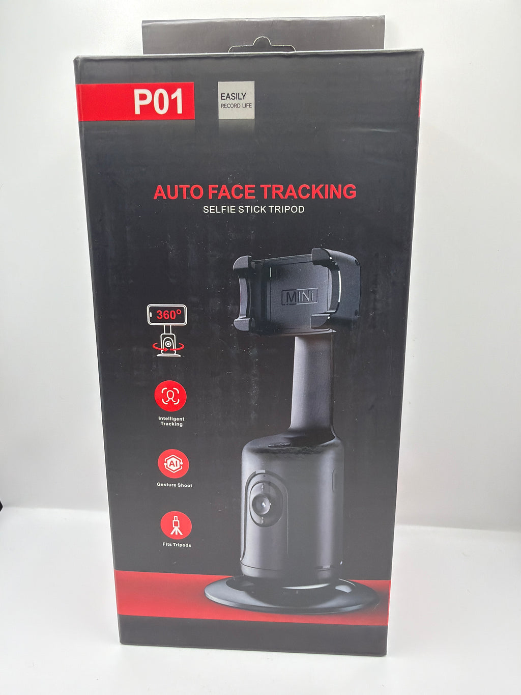 P01 360° Auto Face Tracking Selfie Stick Tripod with Gesture Control