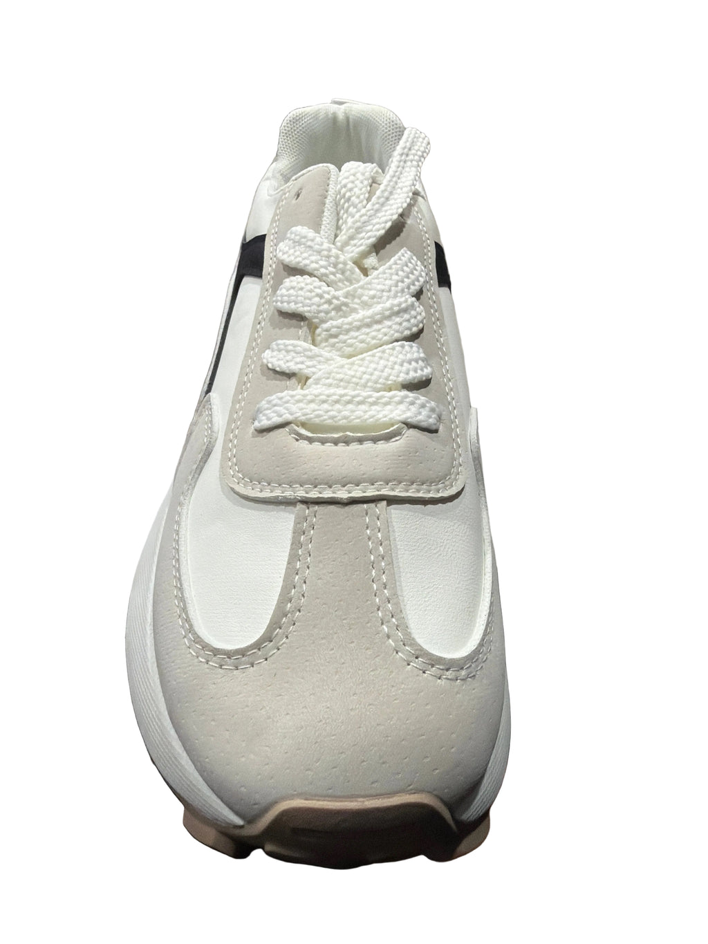 Women’s White Gray & Black Chunky Platform Sneakers