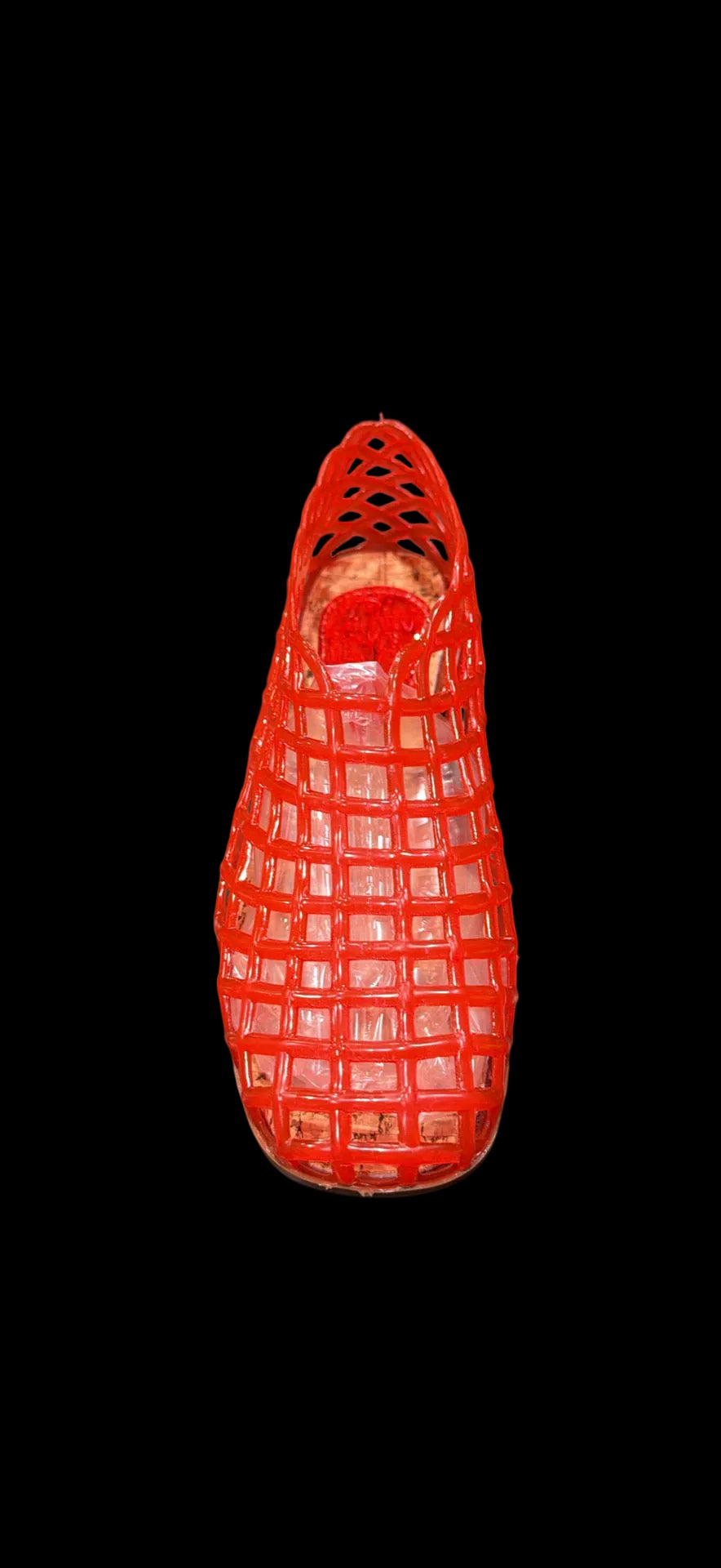 Women’s Red Jelly Woven Ballet Flats