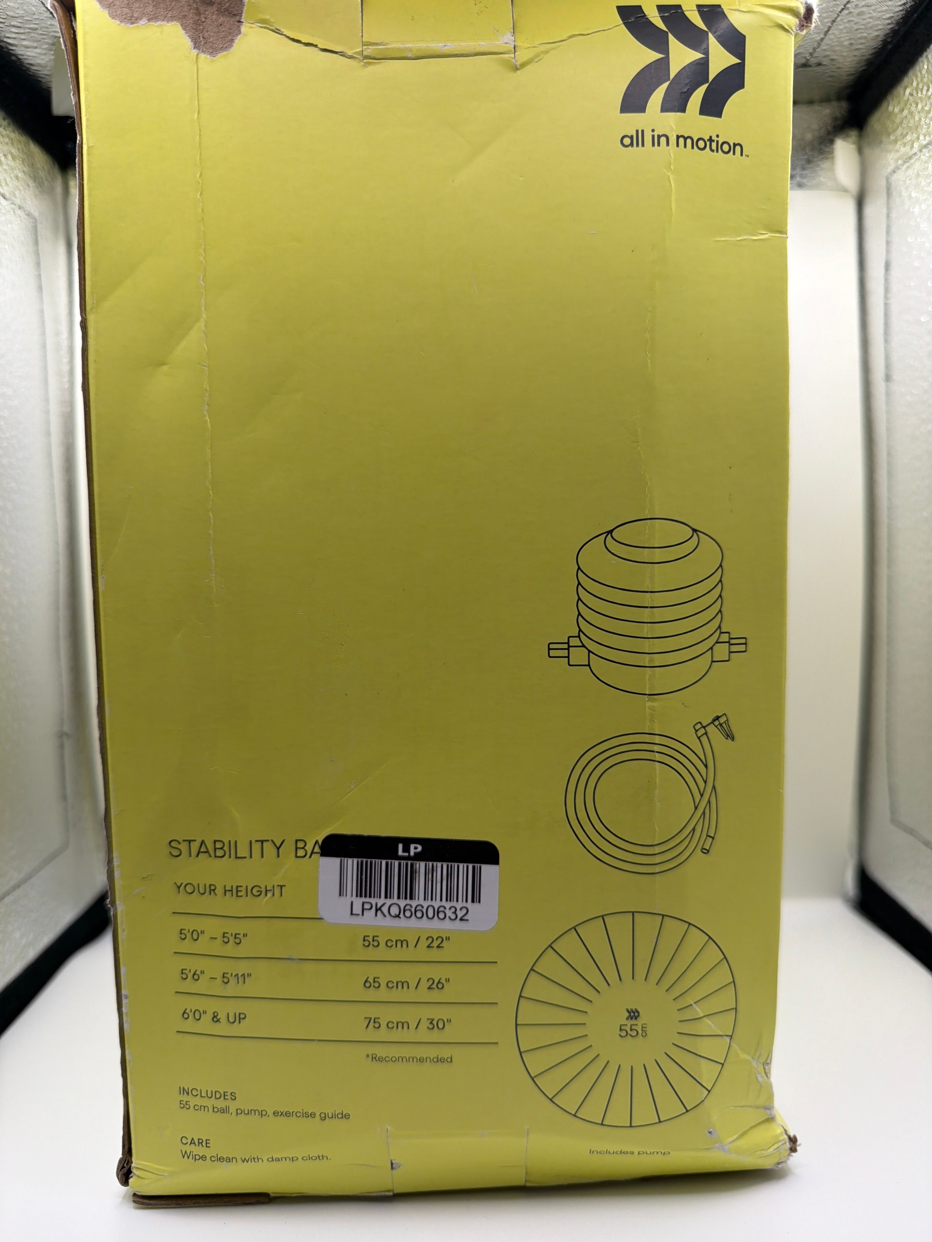 All in Motion 55cm Stability Exercise Ball – Anti-Burst