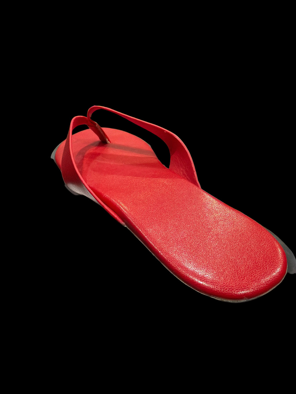 Women’s Red Metallic Toe-Loop Sandals