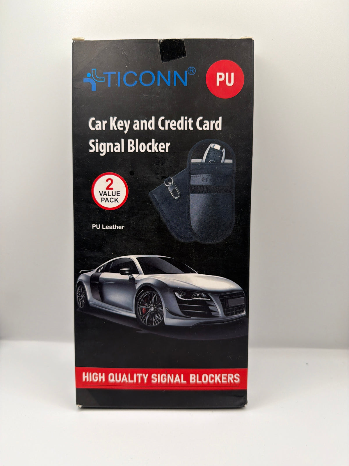 TICONN Car Key & Credit Card Signal Blocker Pouches – 2 Pack