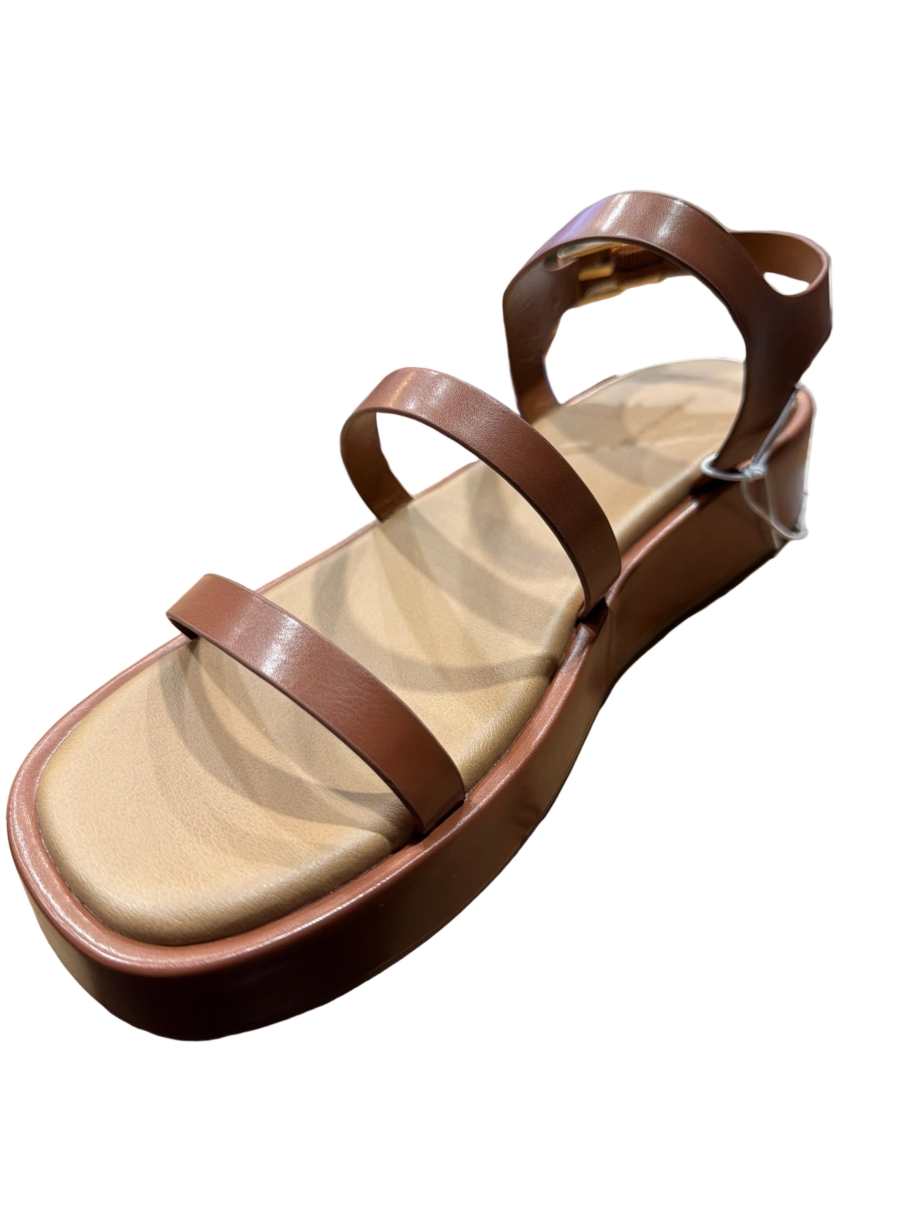 Amazon Essentials Women’s Brown Strappy Platform Sandals