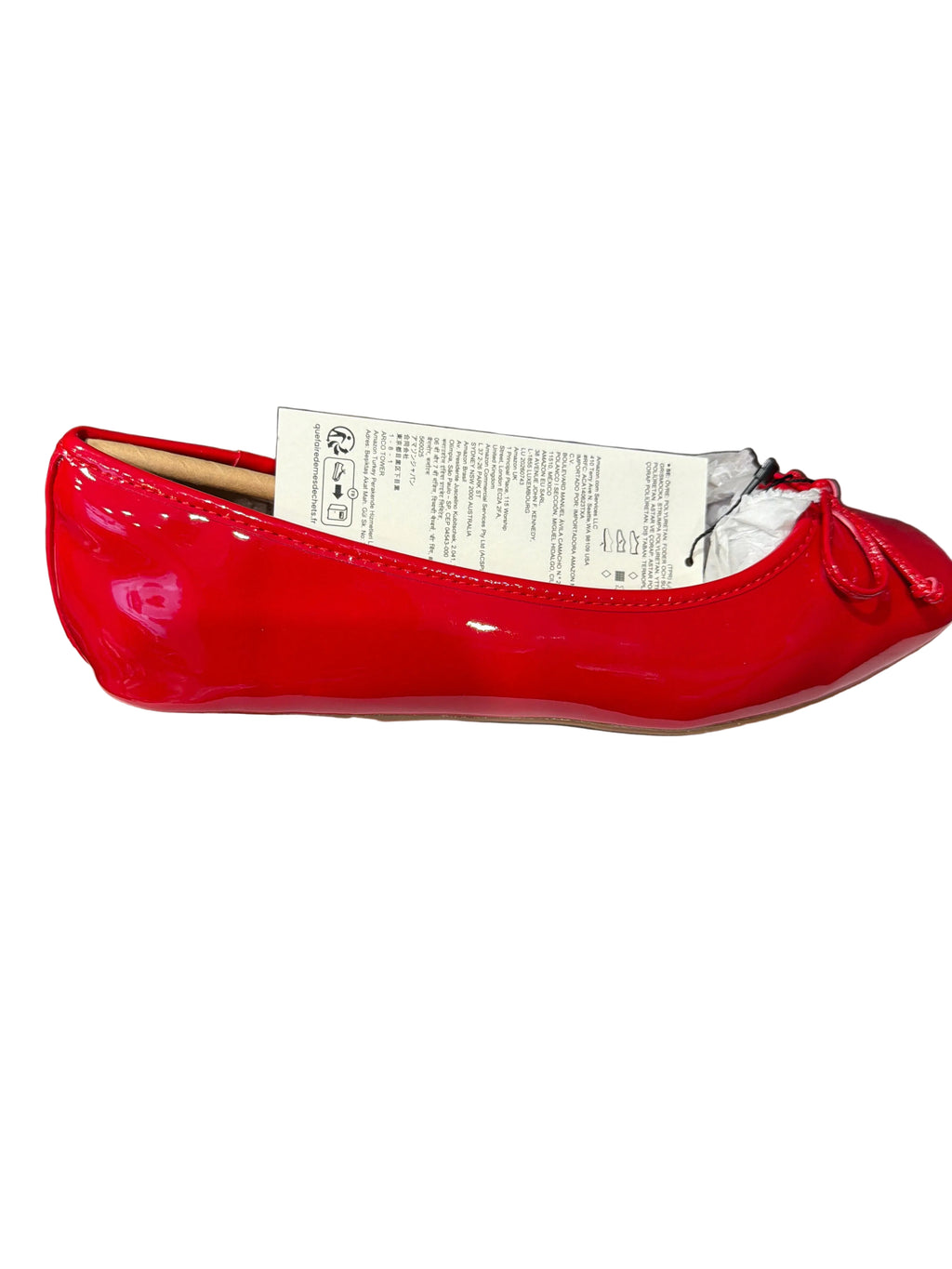 The Drop Women’s Red Patent Bow Ballet Flats