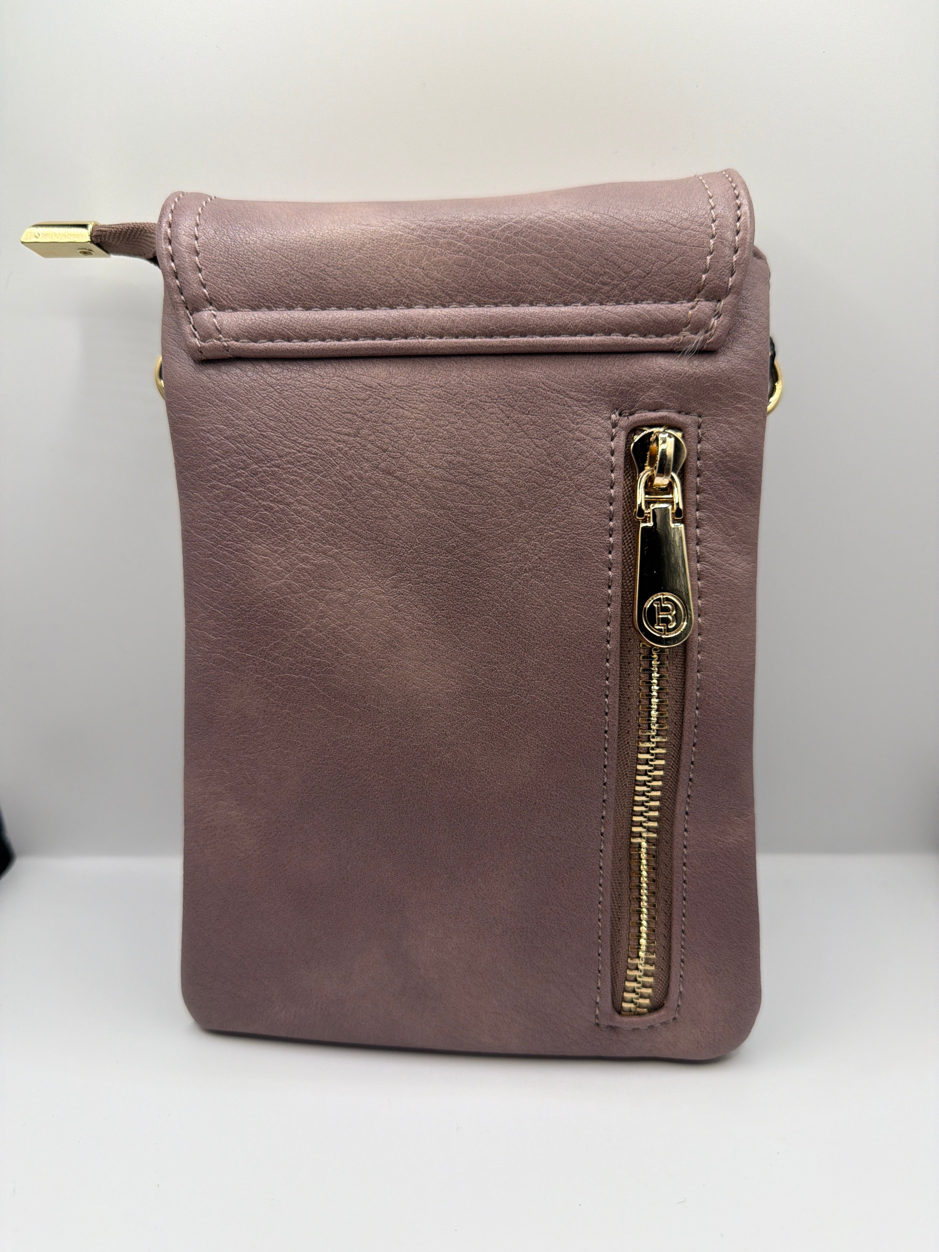 BOSTANTEN Small Crossbody Phone Bag – Dusty Rose/Mauve