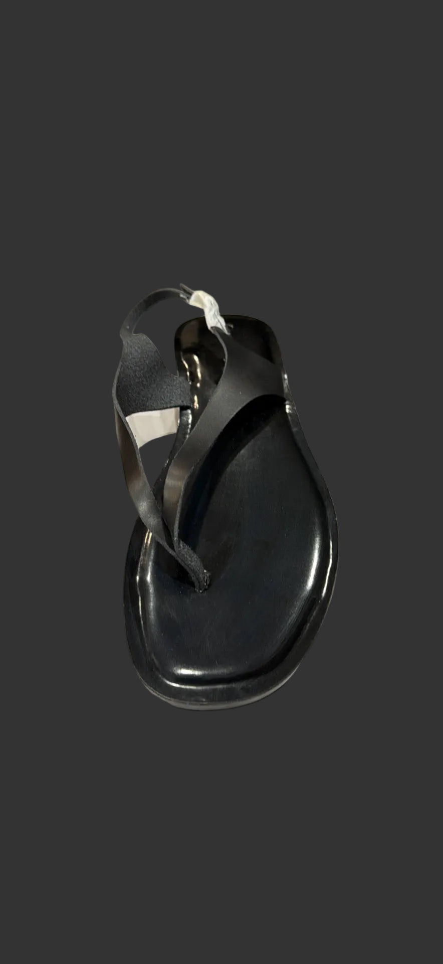 The Drop Women’s Black Strappy Slingback Flat Sandals