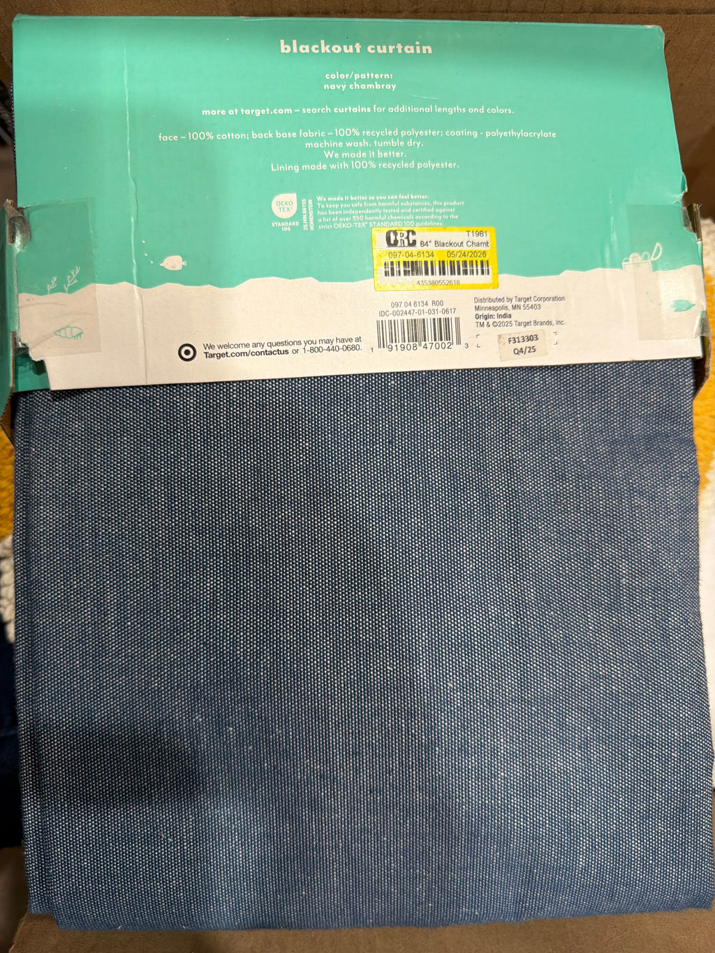 Pillowfort Blackout Curtain Panel – Blue – 42” x 84”