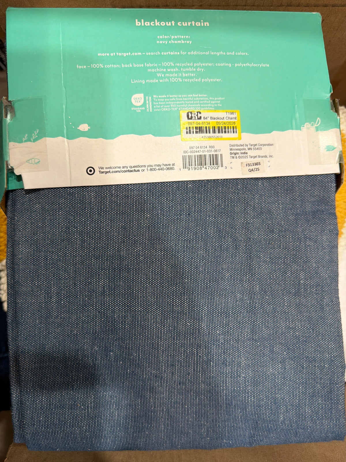 Pillowfort Blackout Curtain Panel – Blue – 42” x 84”