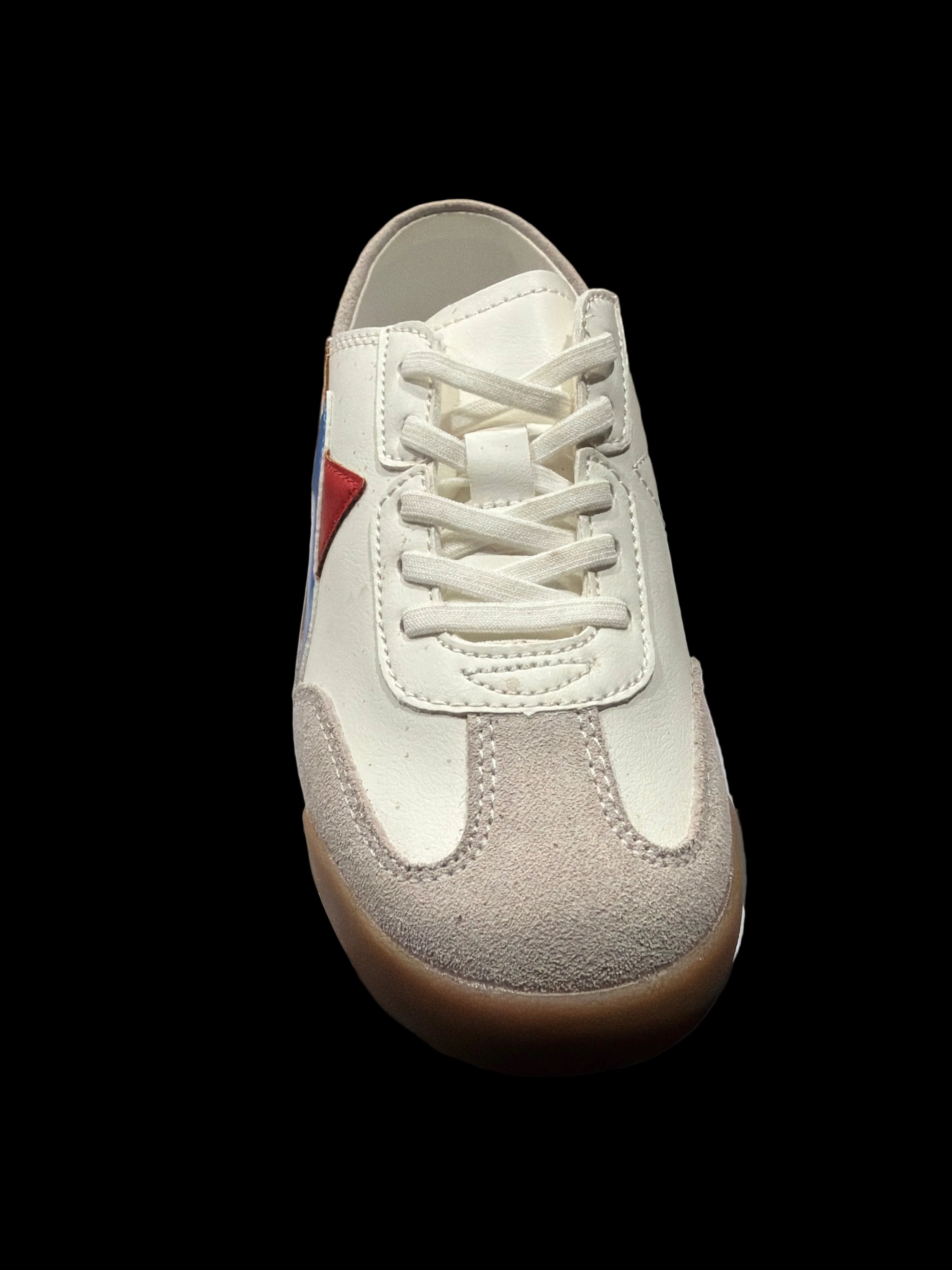 Dream Pairs Women’s White Red & Blue Backless Sneakers