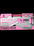 TOMYVIC TY-602 6-inch Mini Electric Chainsaw, marked 21V Max Lithium Pink