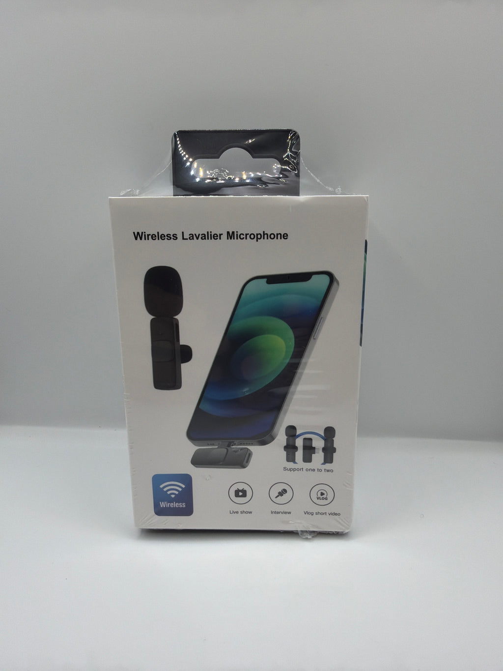 Wireless Lavalier Microphone for iPhone – Clip-On Mic for Vlogging & Interviews