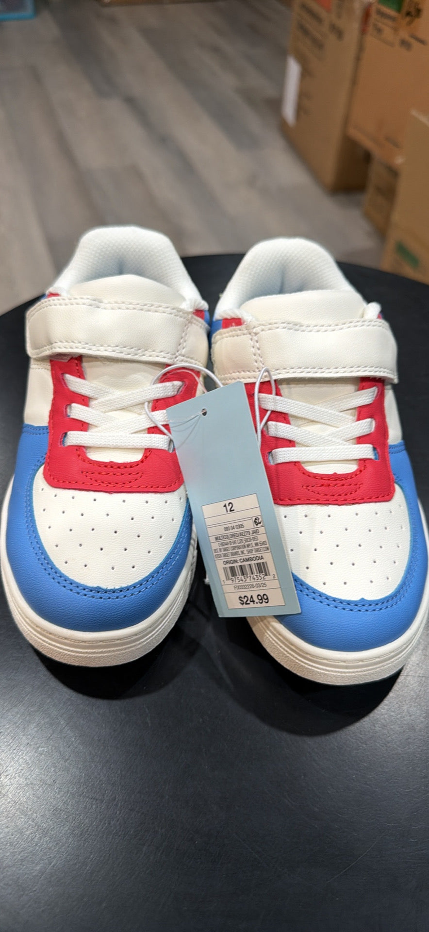 Kids’ Multicolor Low-Top Sneakers – Size 12 – New