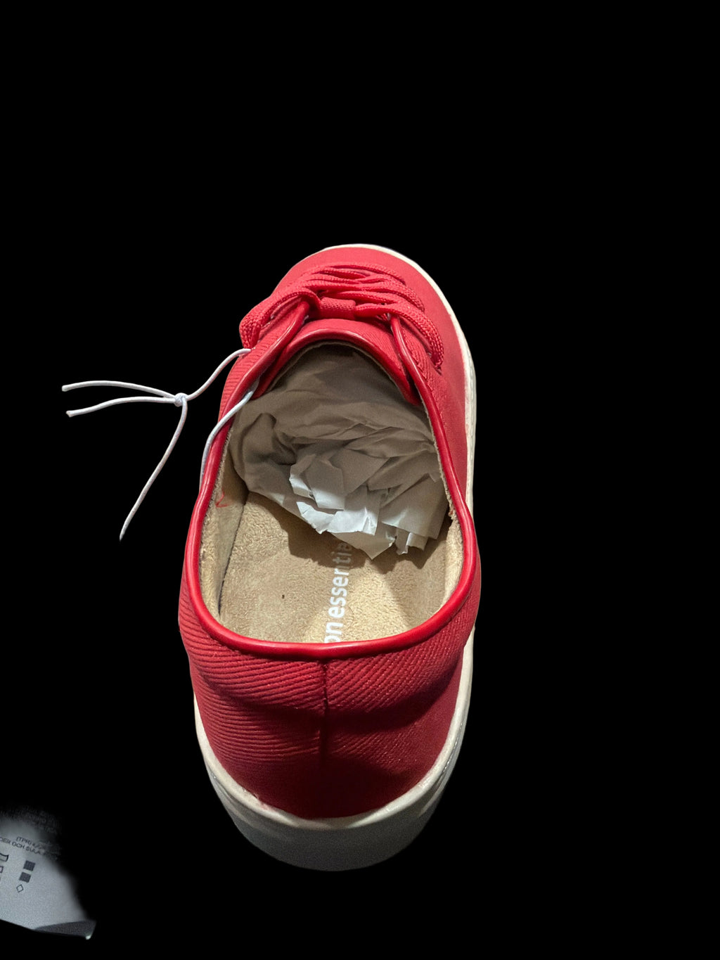 Women’s Red Canvas Lace-Up Platform Sneakers
