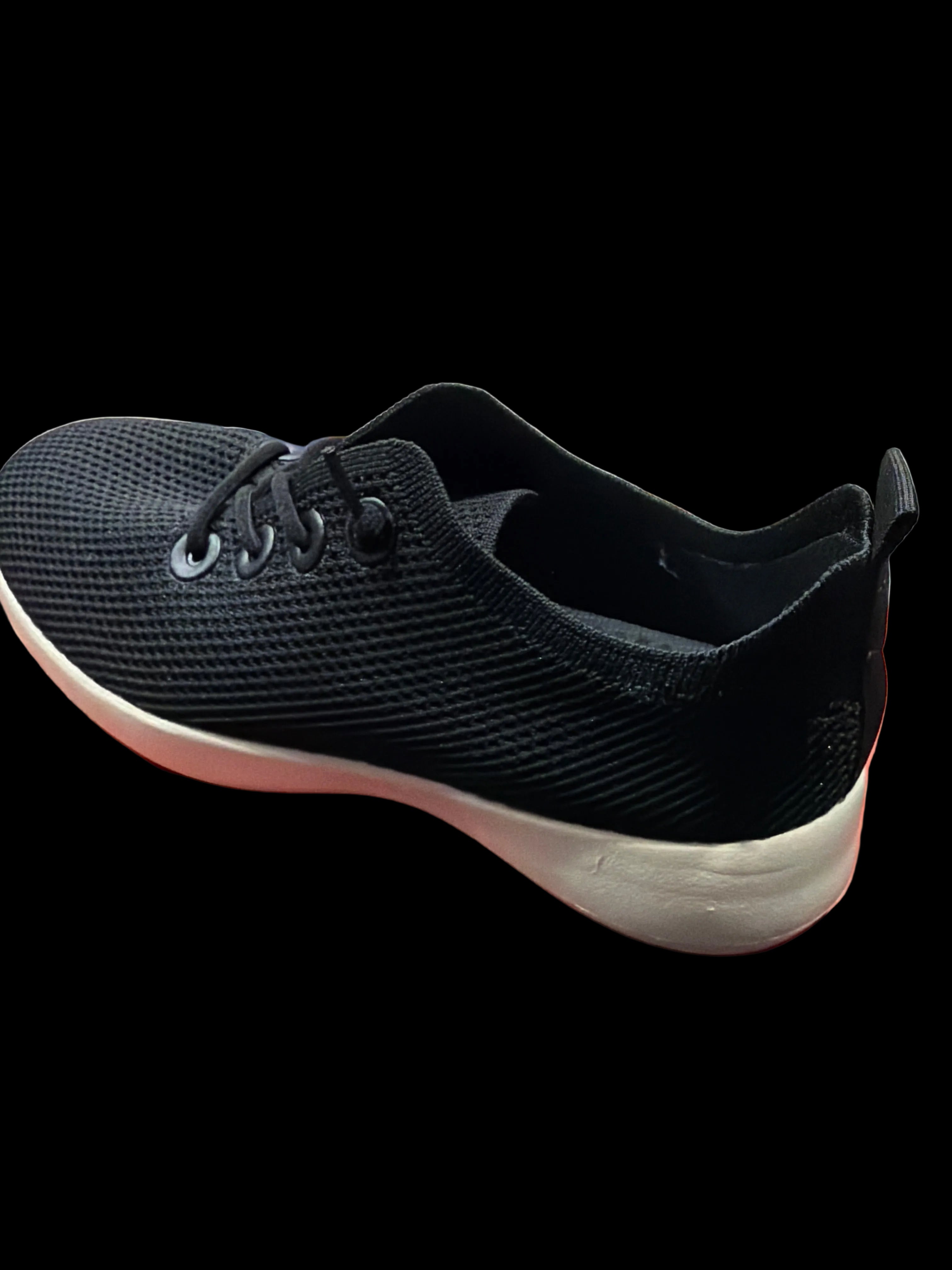 Women’s Black Knit Slip-On Athletic Sneakers
