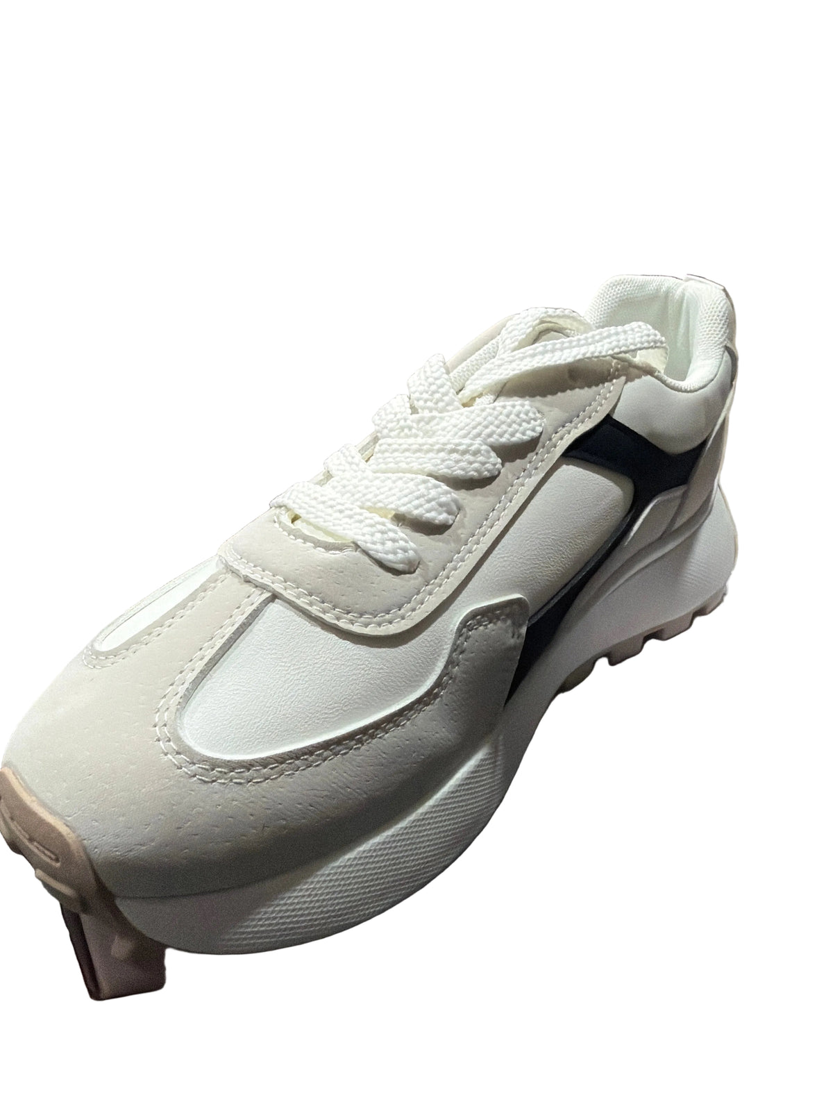 Women’s White Gray & Black Chunky Platform Sneakers