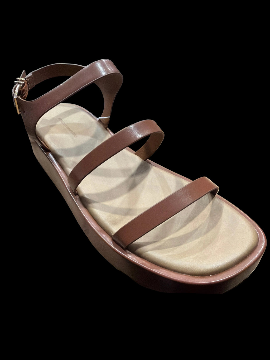 Amazon Essentials Women’s Brown Strappy Platform Sandals