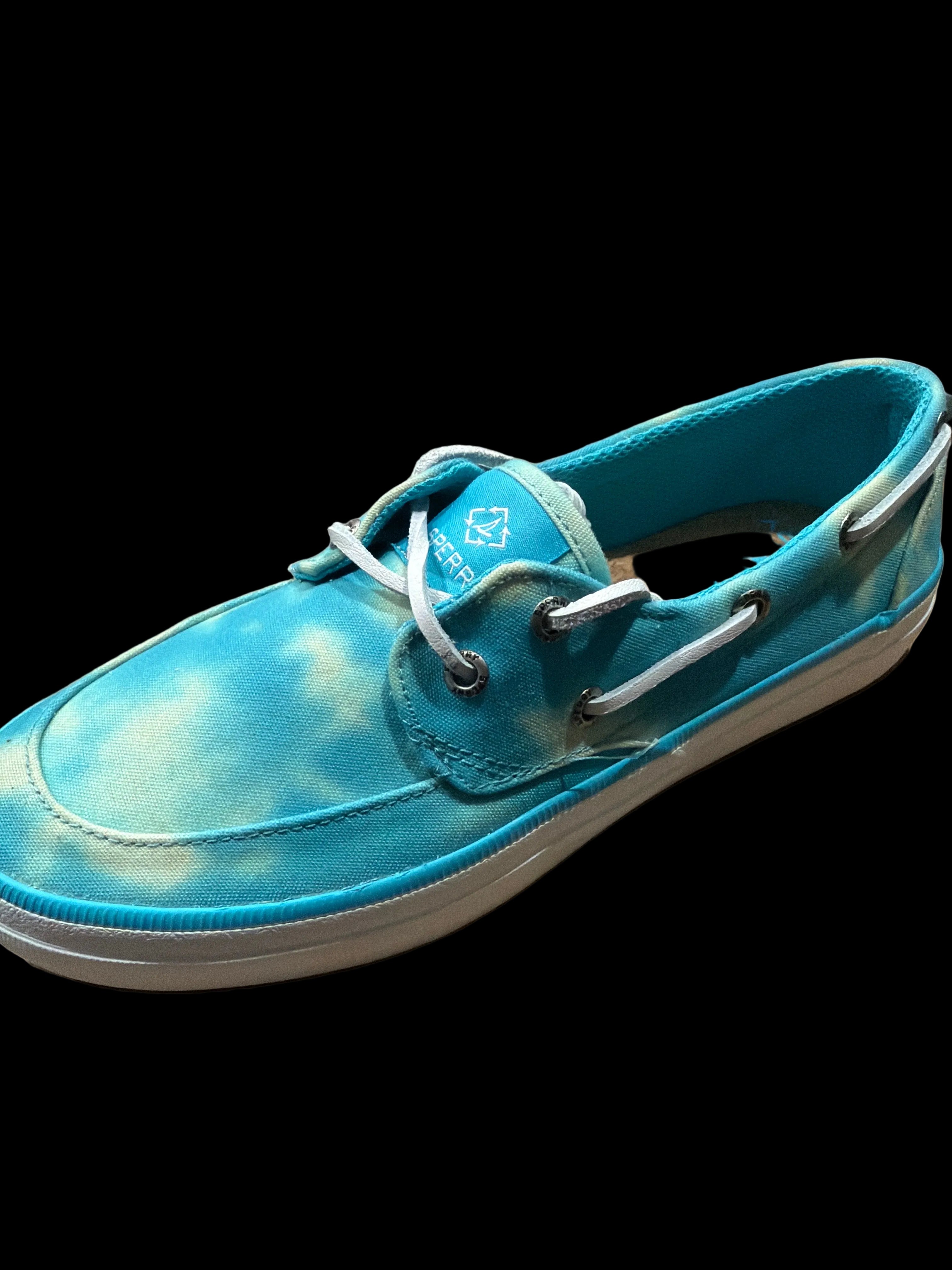Sperry Women’s Turquoise Tie-Dye Canvas Boat Shoes