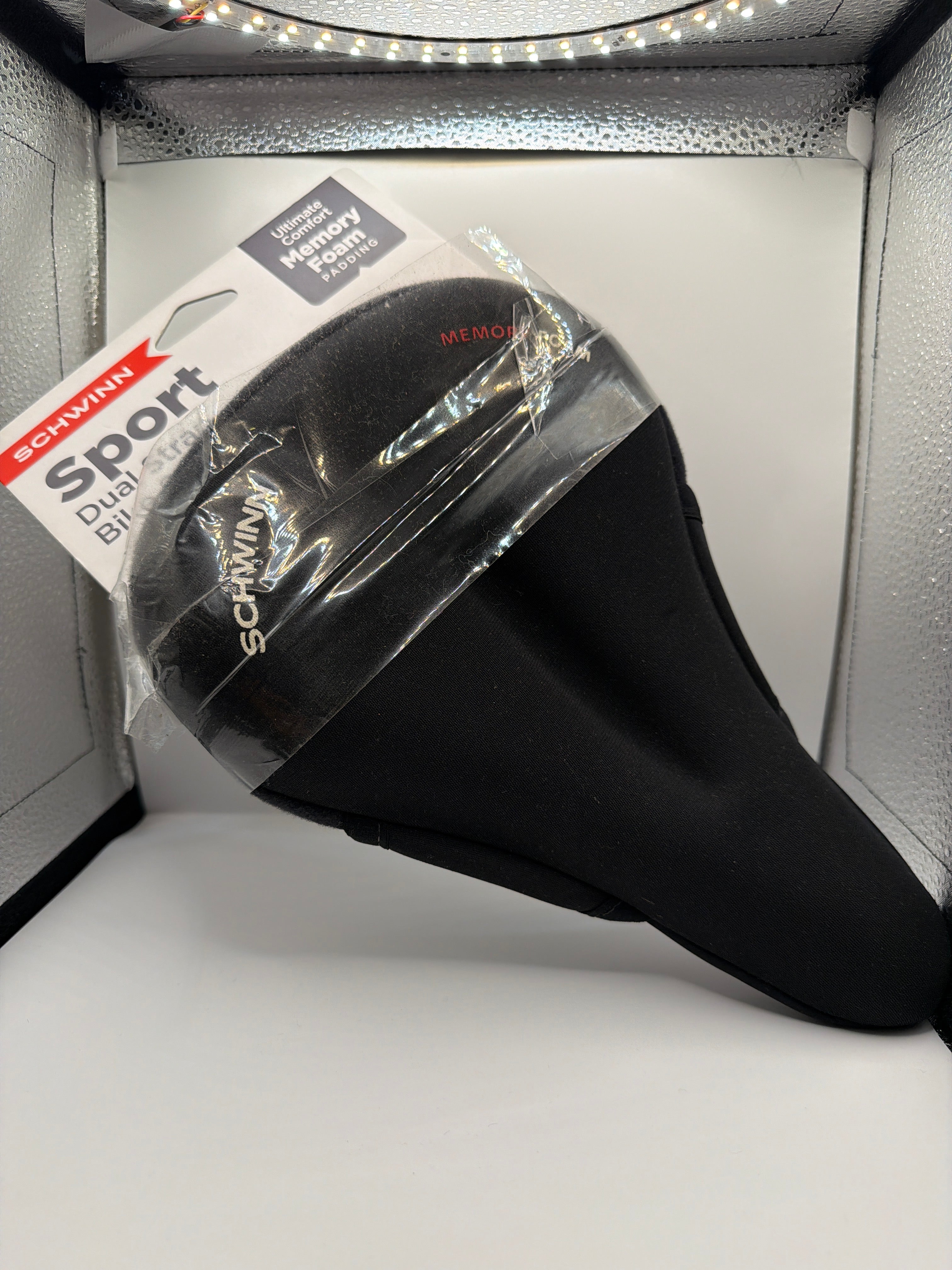 Schwinn Sport Dual Strap Memory Foam Bike Seat Cover – Black