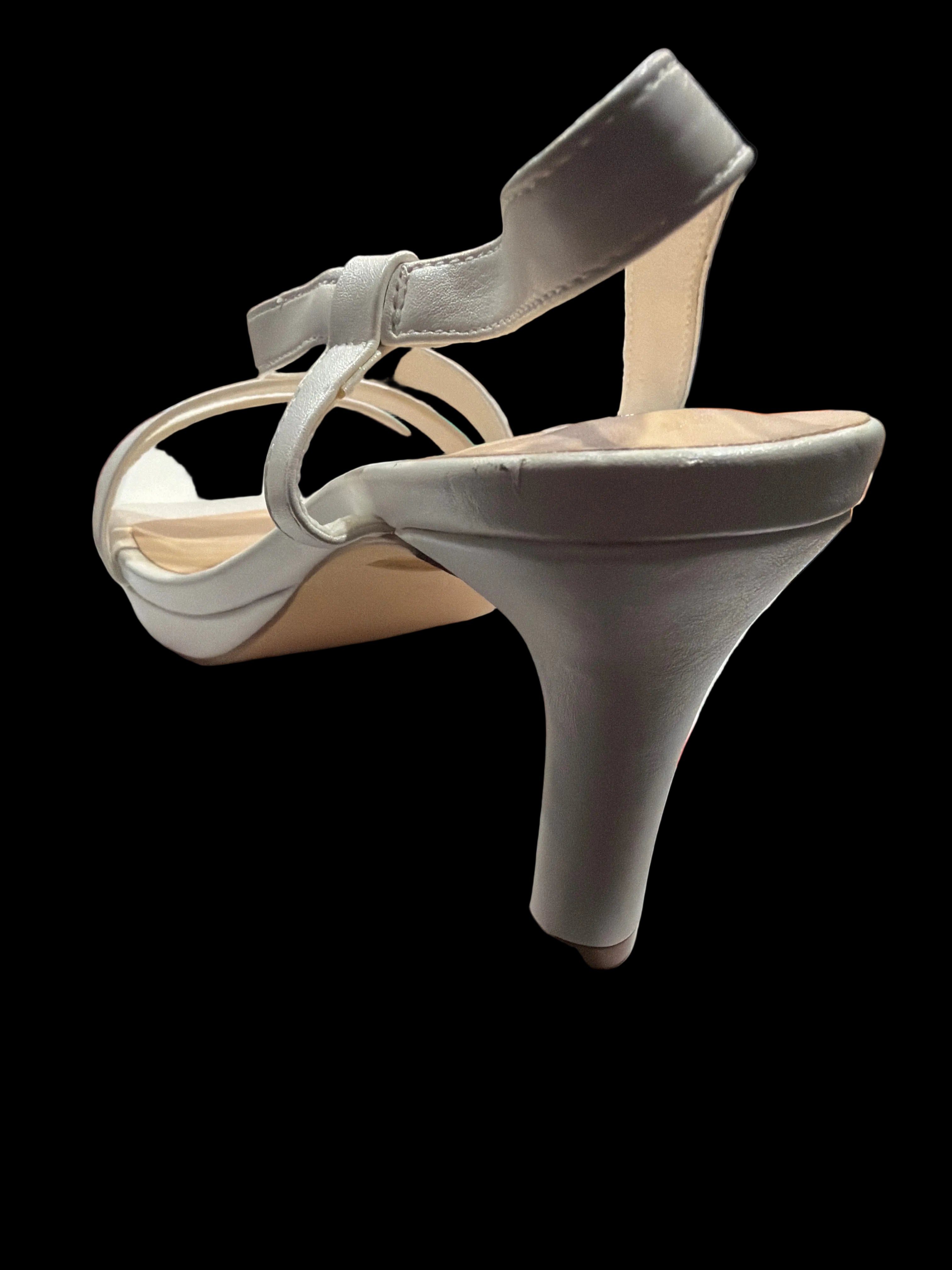 Carmela Women’s White Strappy Slingback Heels