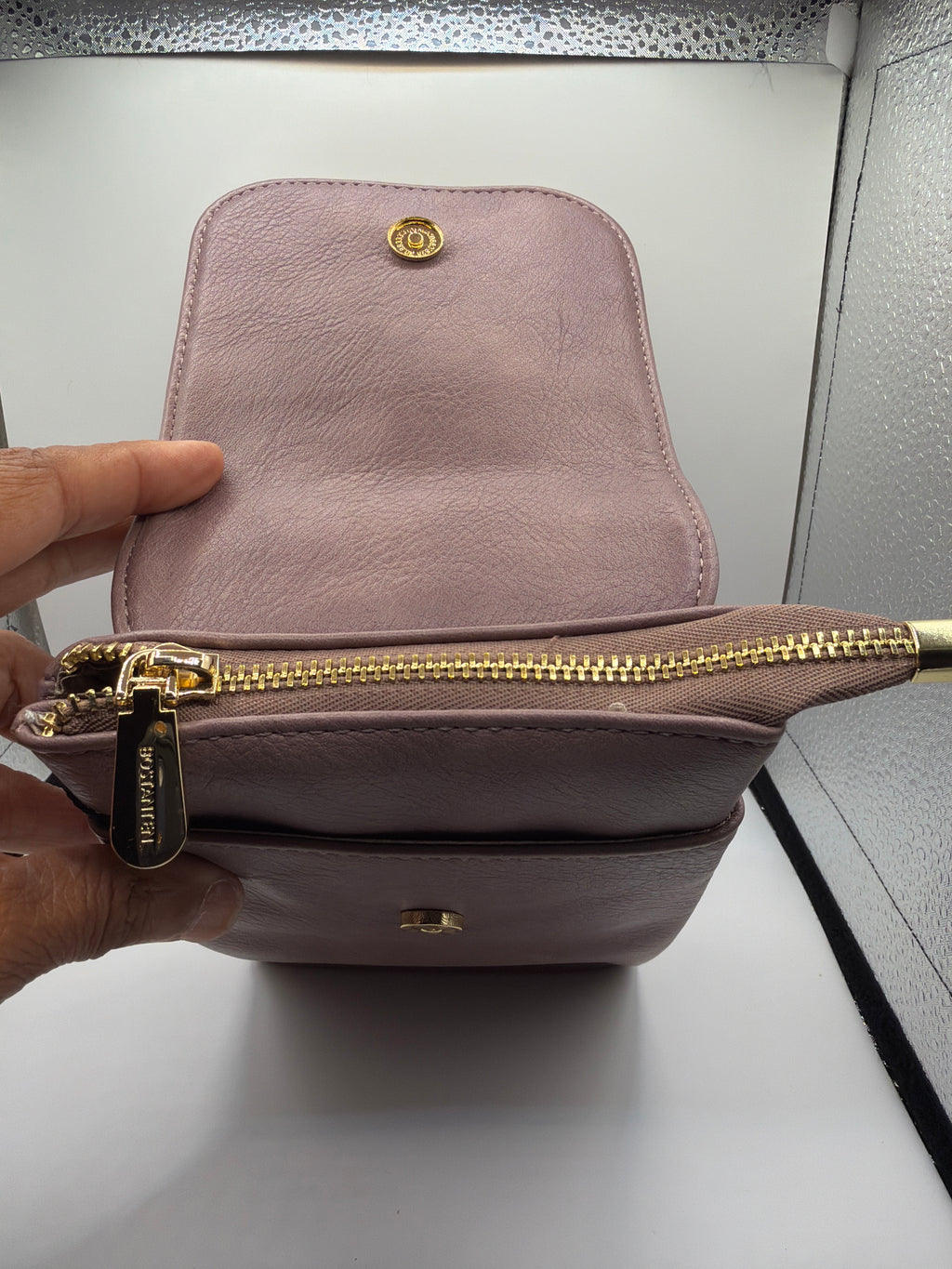 BOSTANTEN Small Crossbody Phone Bag – Dusty Rose/Mauve