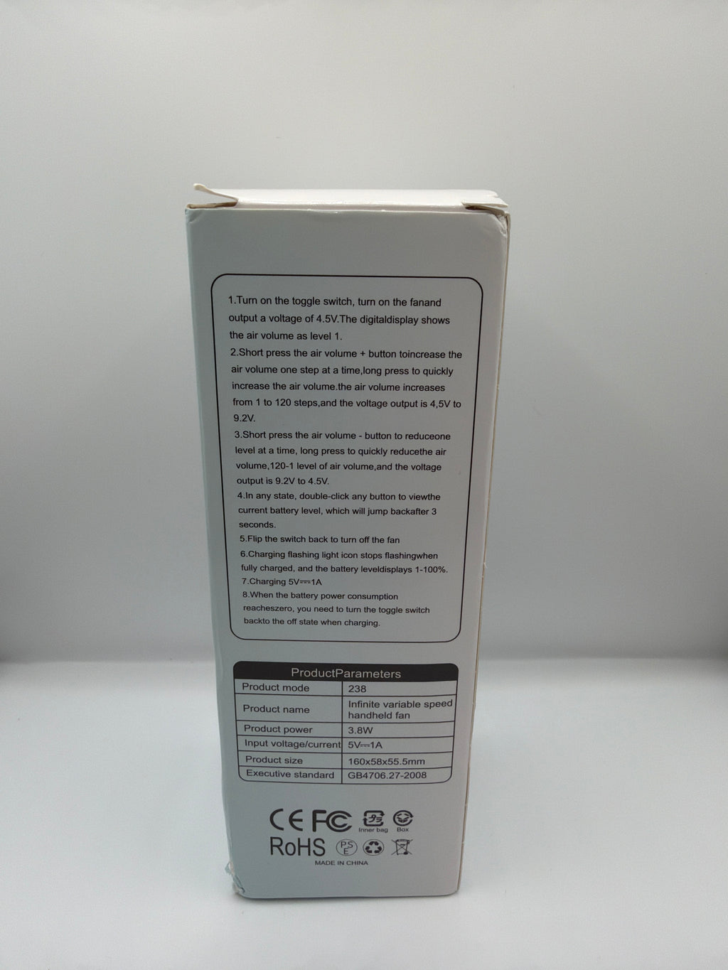 Infinite Variable Speed Handheld Fan
