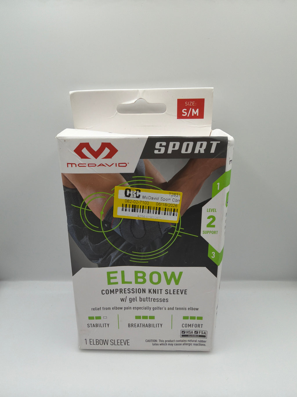 McDavid Sport Elbow Compression Knit Sleeve with Gel Buttresses – S/M