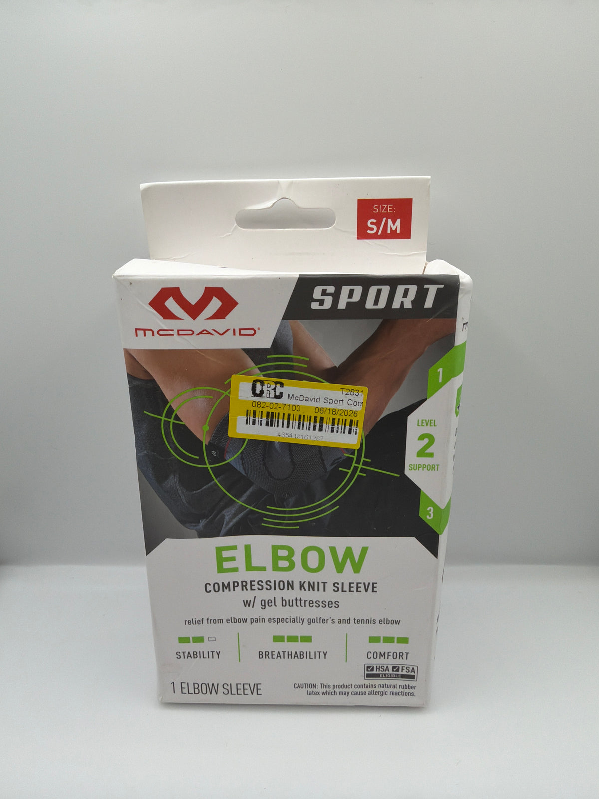 McDavid Sport Elbow Compression Knit Sleeve with Gel Buttresses – S/M