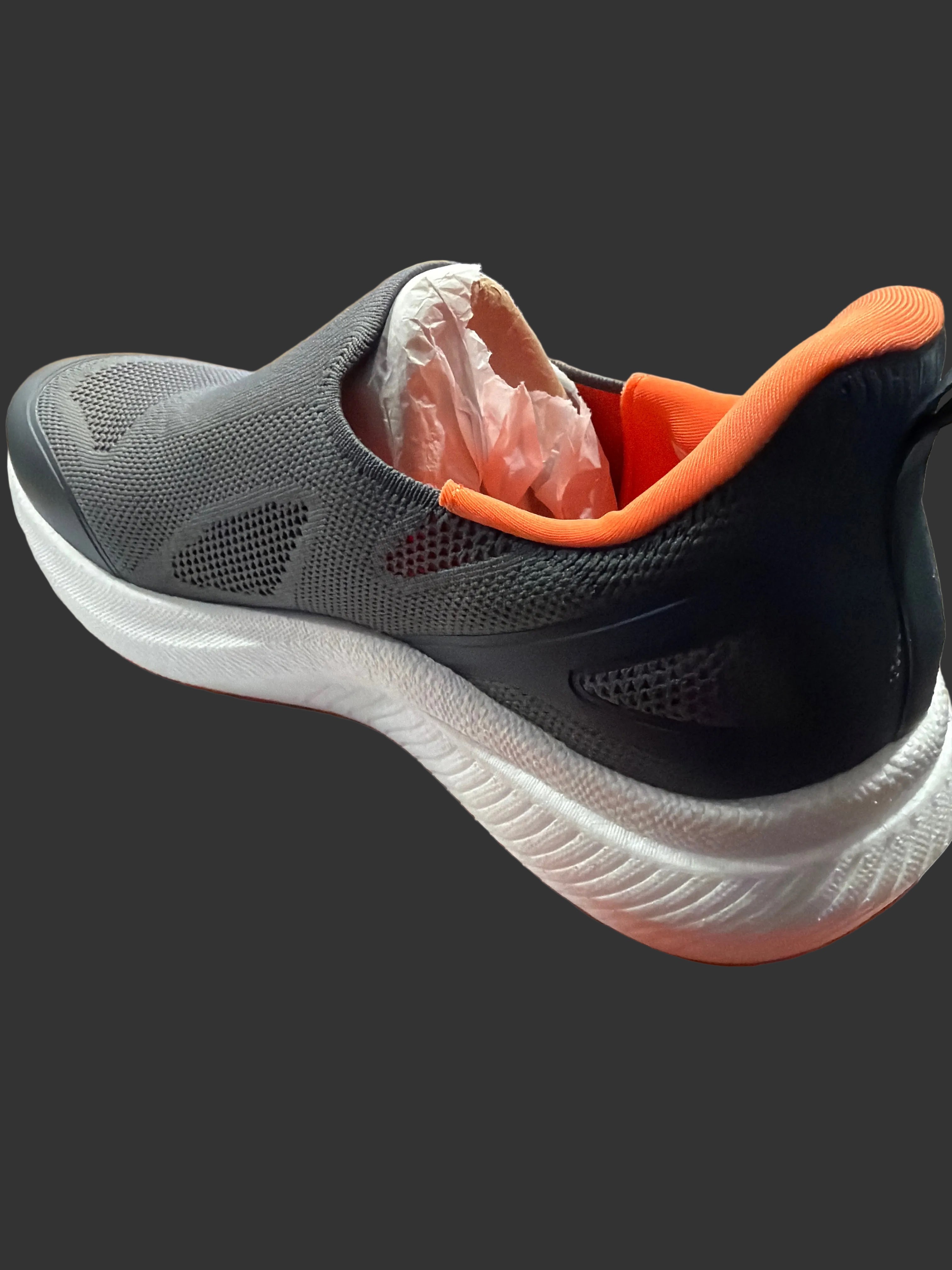 Men’s Gray Knit Slip-On Athletic Walking Shoes