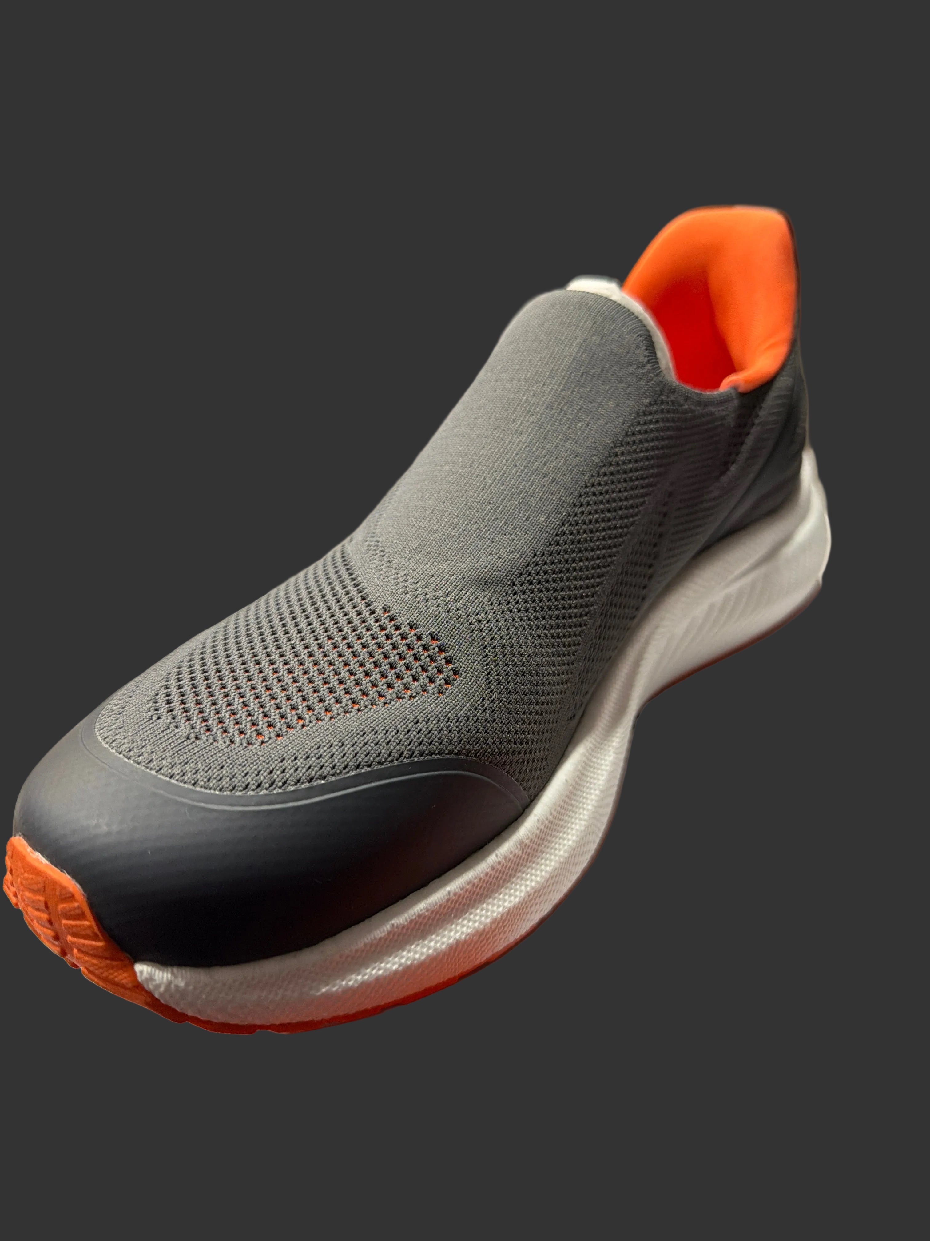 Men’s Gray Knit Slip-On Athletic Walking Shoes