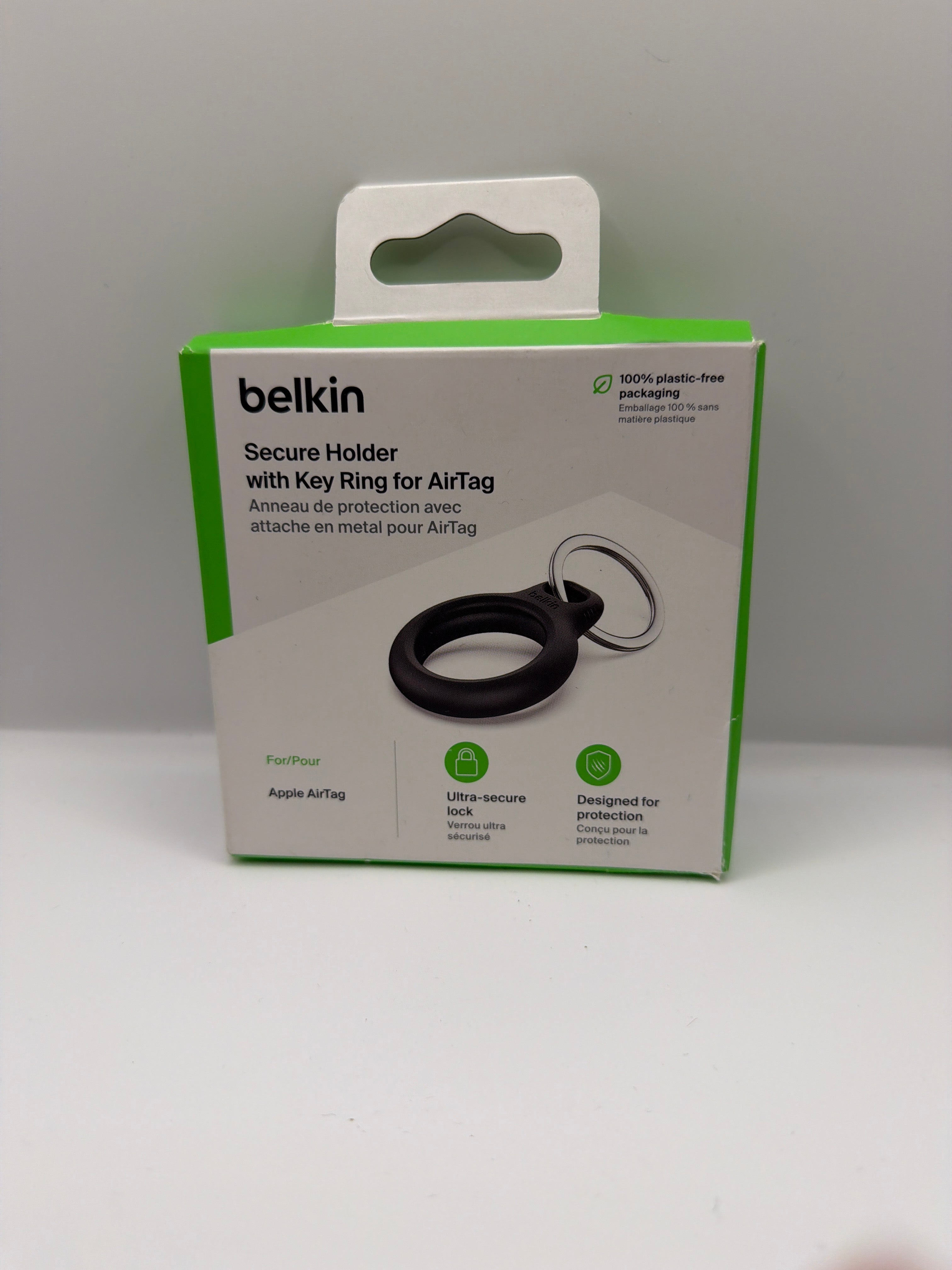 Belkin Secure Holder with Key Ring for Apple AirTag – Black