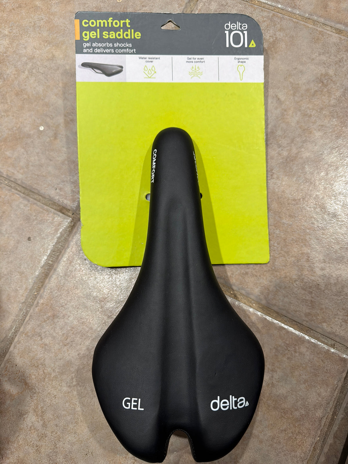 Delta Cycle Comfort Gel Bicycle Saddle – Black