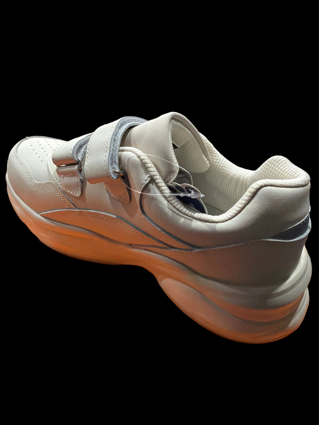Women’s White Dual-Strap Chunky Comfort Sneakers