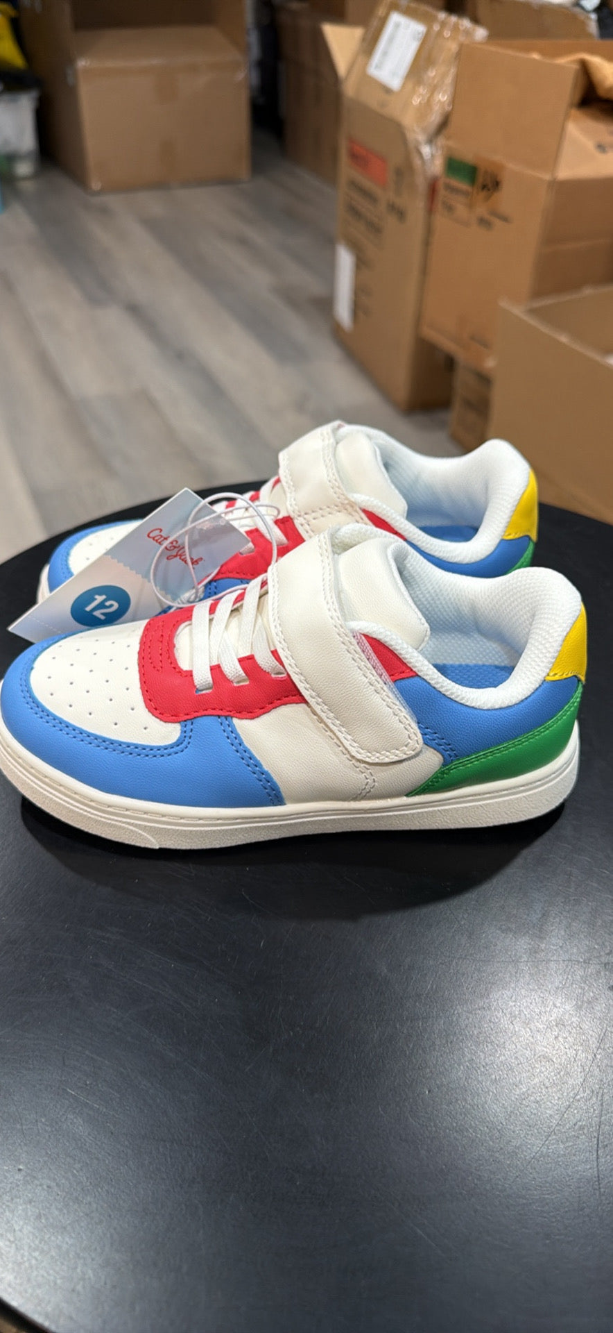 Kids’ Multicolor Low-Top Sneakers – Size 12 – New