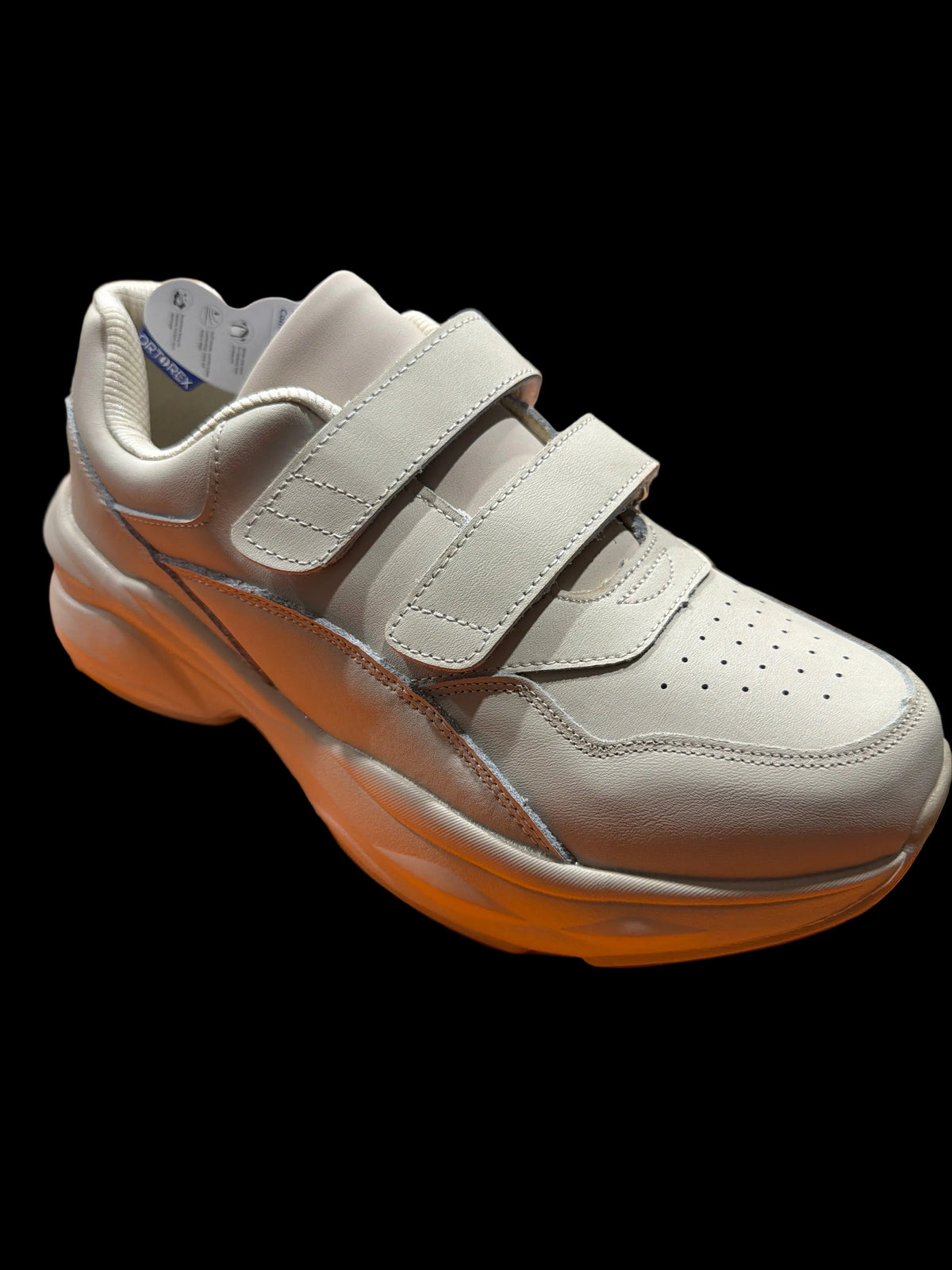 Women’s White Dual-Strap Chunky Comfort Sneakers