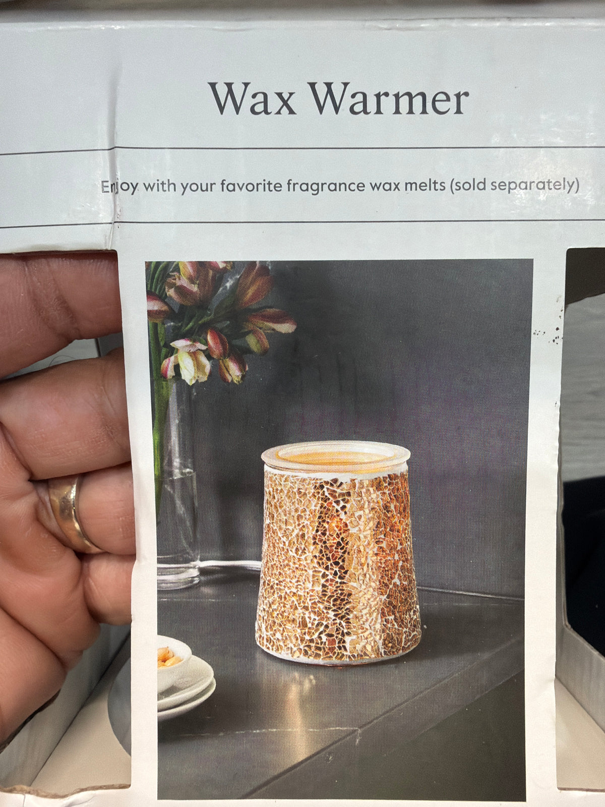 Mosaic Tile Metallic Gold Wax Warmer - Threshold