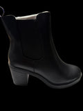 Women’s Black Block-Heel Chelsea Ankle Boots