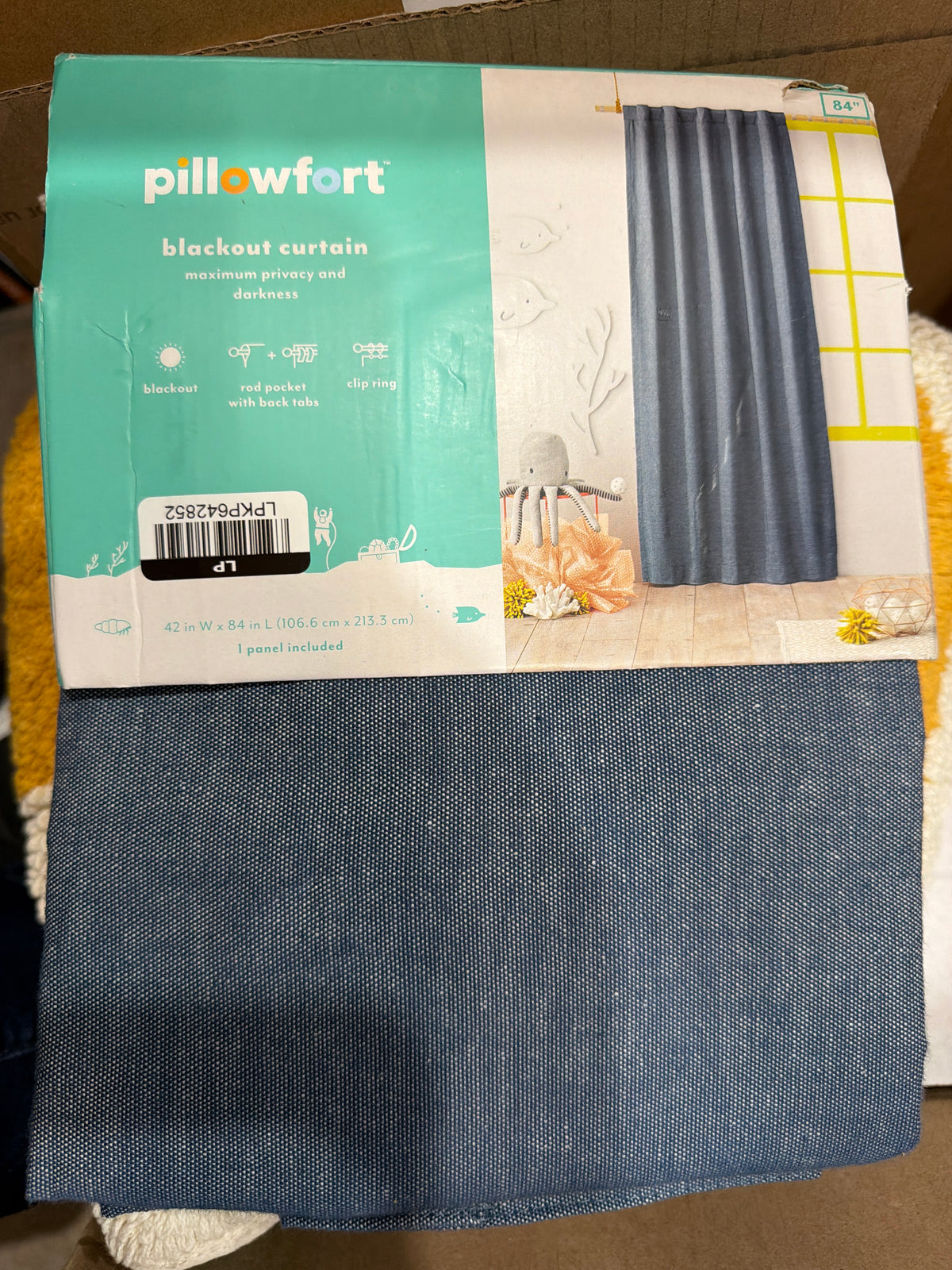 Pillowfort Blackout Curtain Panel – Blue – 42” x 84”