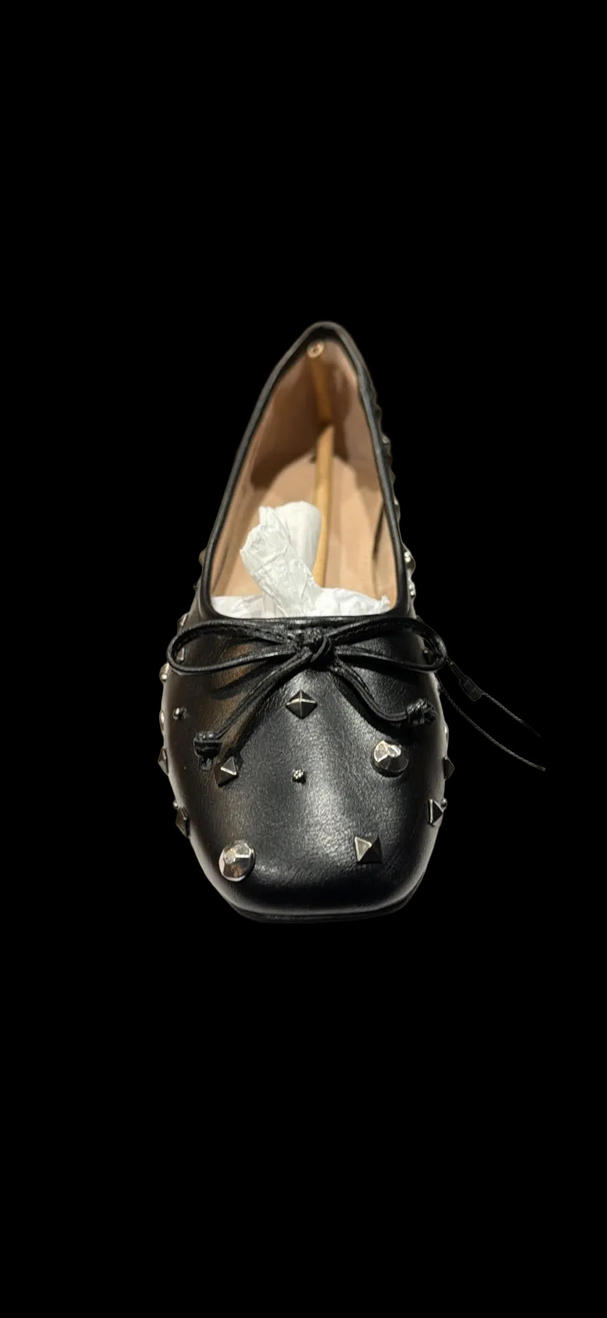 The Drop Pepper Women’s Black Studded Ballet Flats