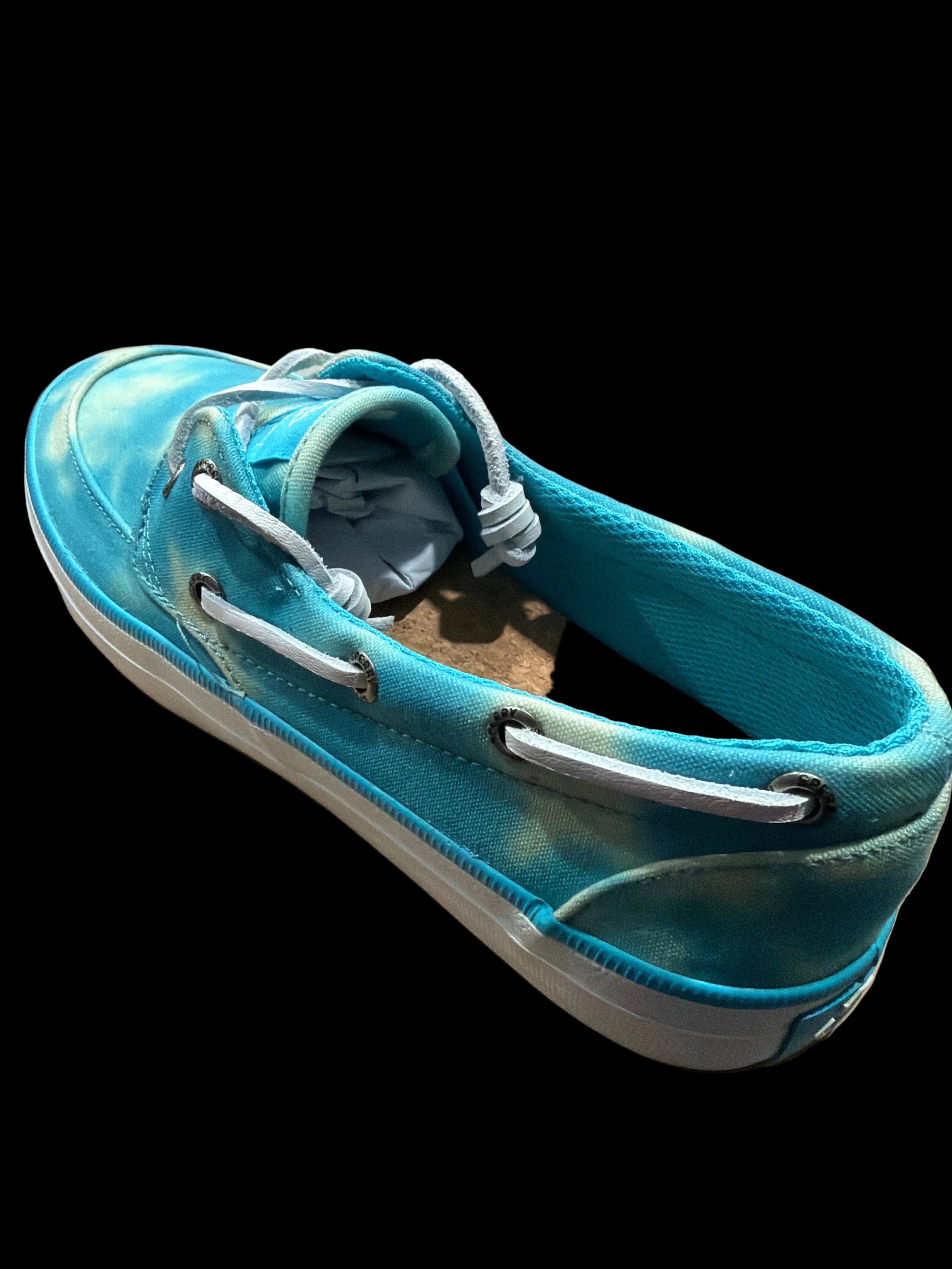 Sperry Women’s Turquoise Tie-Dye Canvas Boat Shoes