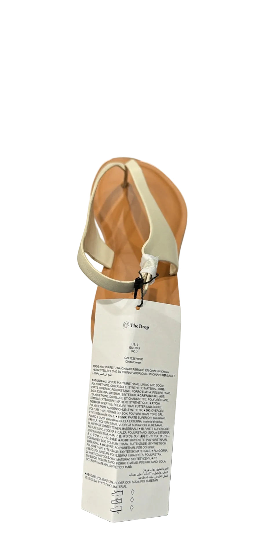 The Drop Women’s Ivory Slingback Flat Sandals