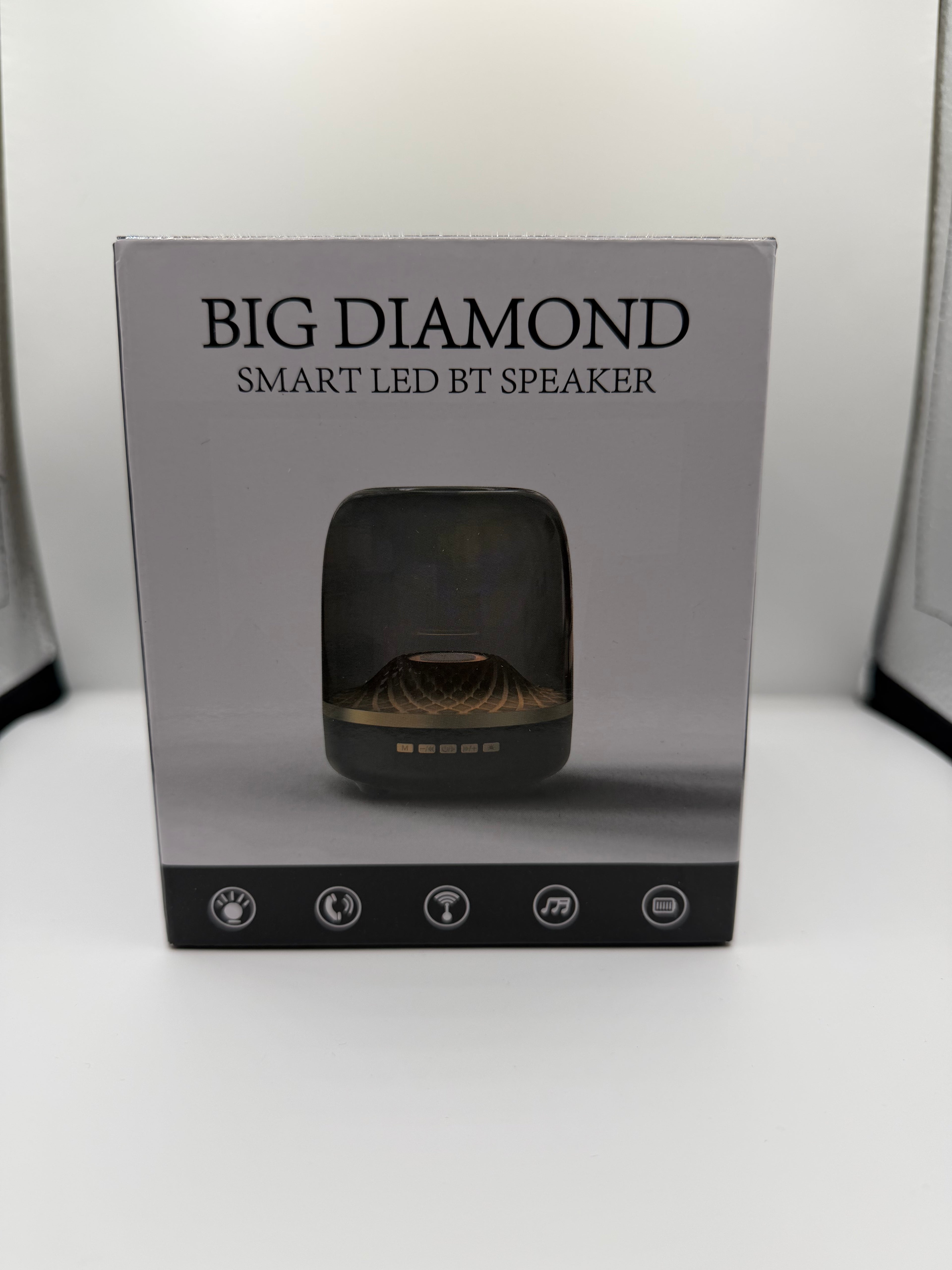 Big Diamond Smart LED Bluetooth 5.0 Wireless Speaker – Rechargeable