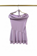 Women’s Lavender One-Shoulder Tiered-Ruffle Mini Dress